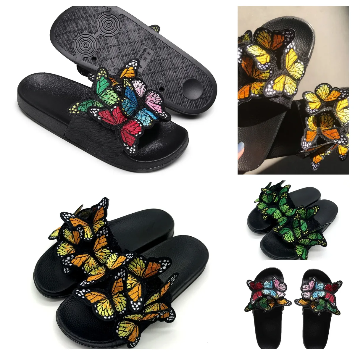 Designers män kvinnor sandal mode lyx diamant toffel damer strand sandal party bröllop lägenheter tofflor skor gai storlek 36-41