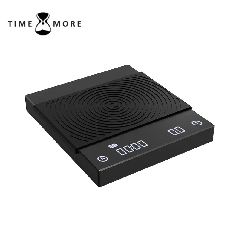 TimeMore Store Black Mirror Basic Up Digital Coffee Food Kitchen Scale With Time USB Light Weight Mini Digital Scale 240228