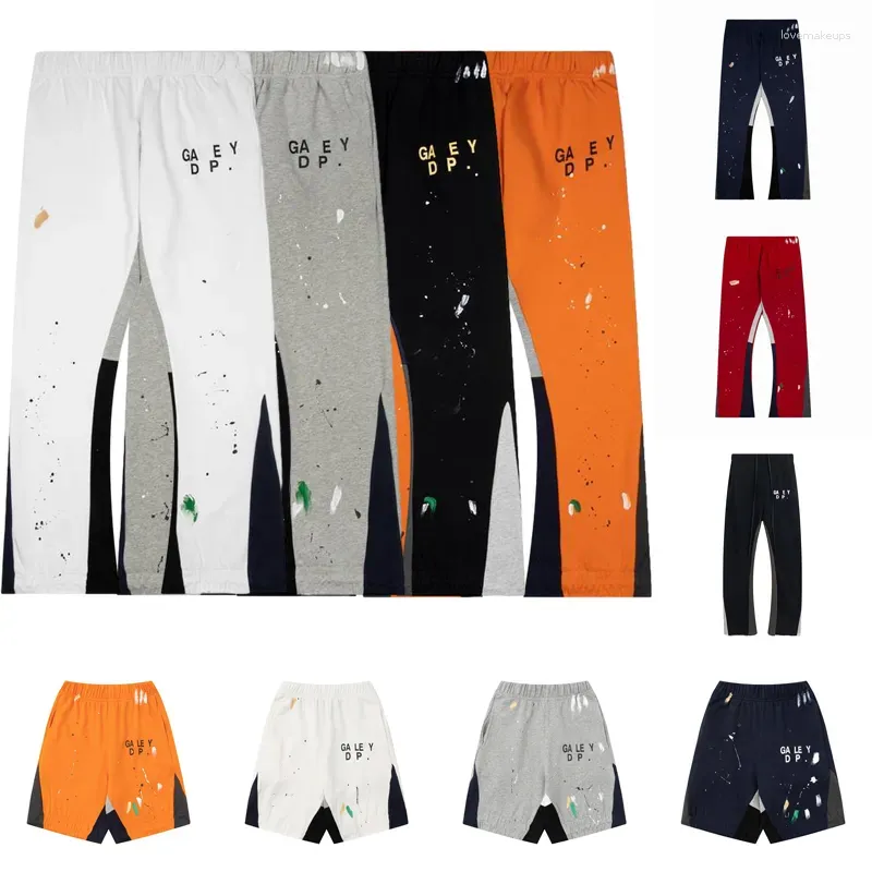 Men's Pants 2024 Mens Womens Fashion And Comfort Sweatpants Speckled Letter Print Mans Couple Loose Versatile Straight Casual Pant