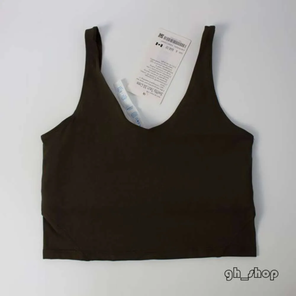 Alta qualità Lulu Align Canotta Designer U Bra Yoga Outfit Donna Estate T-shirt sexy Solido Crop Top senza maniche Gilet moda 16 colori 7805