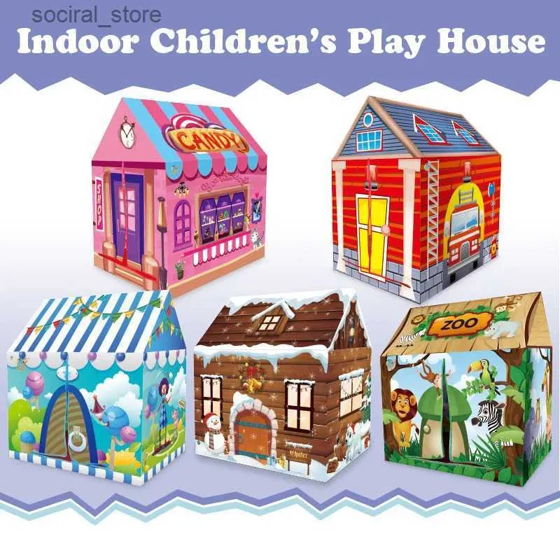 Toy Tents Portable Childrens Tent Kids Campaign House Kids Tent Play House Indoor Ball Pool for Children Game House Party Tent Toys Tents L240313