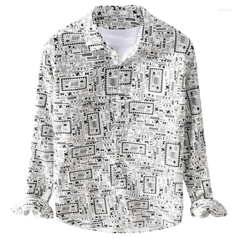 Men's Casual Shirts Long Sleeved Shirt Autumn Thin Pattern Trendy And Versatile Clothing Youthful Small Floral