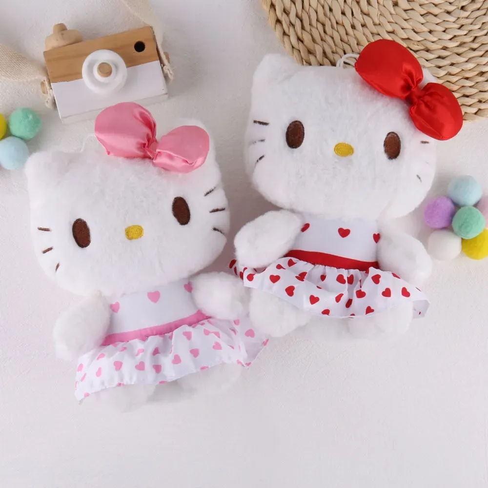Wholesale cute hearts skirt kitten plush toy Children's game Playmate Holiday gift Doll machine prizes
