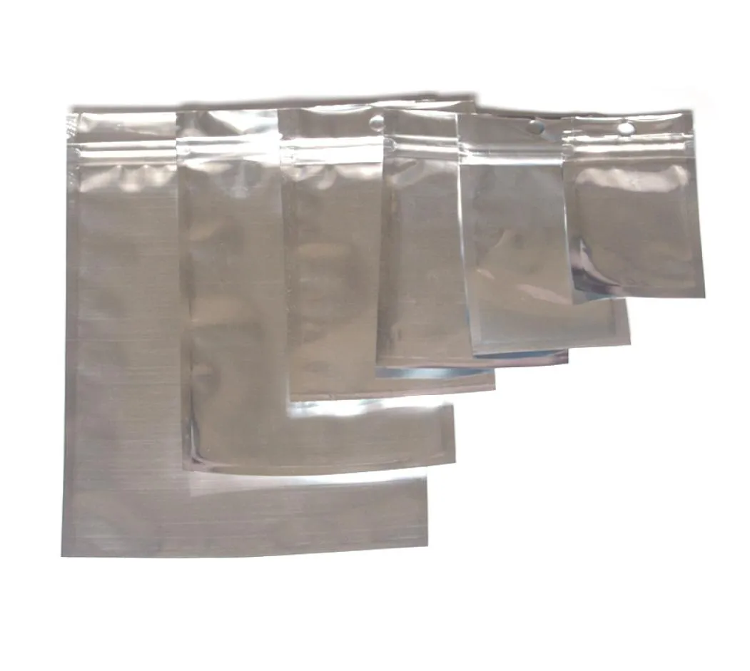 Plusieurs tailles de papier d'aluminium transparent, valve refermable, fermeture éclair, emballage de détail en plastique, sac d'emballage, sac en Mylar à fermeture éclair, emballage ziplock9150731