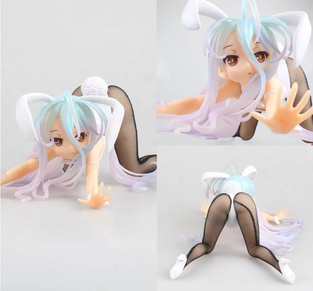 1124 cm Anime pas de jeu pas de vie Shiro chat figurine PVC nouveau lapin fille Collection figurines jouets fille sexy Figure 2012026657071