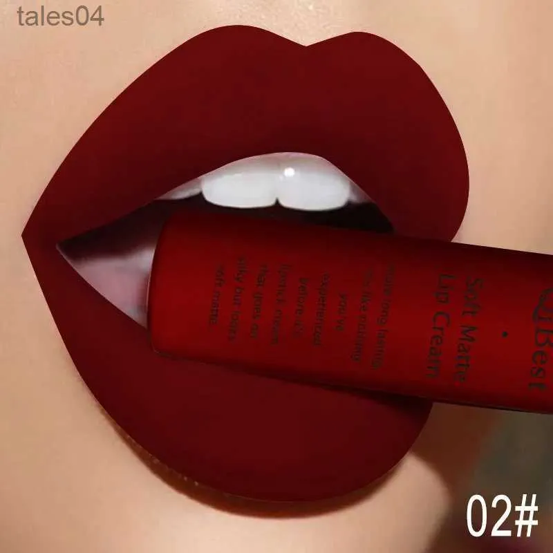 Lipstick QIBEST Matte Liquid Lipstick Waterproof Long Lasting Velvet Mate Nude Red Lip Gloss Lint Tube Makeup Cosmetic Lipsticks Lipgloss 240313