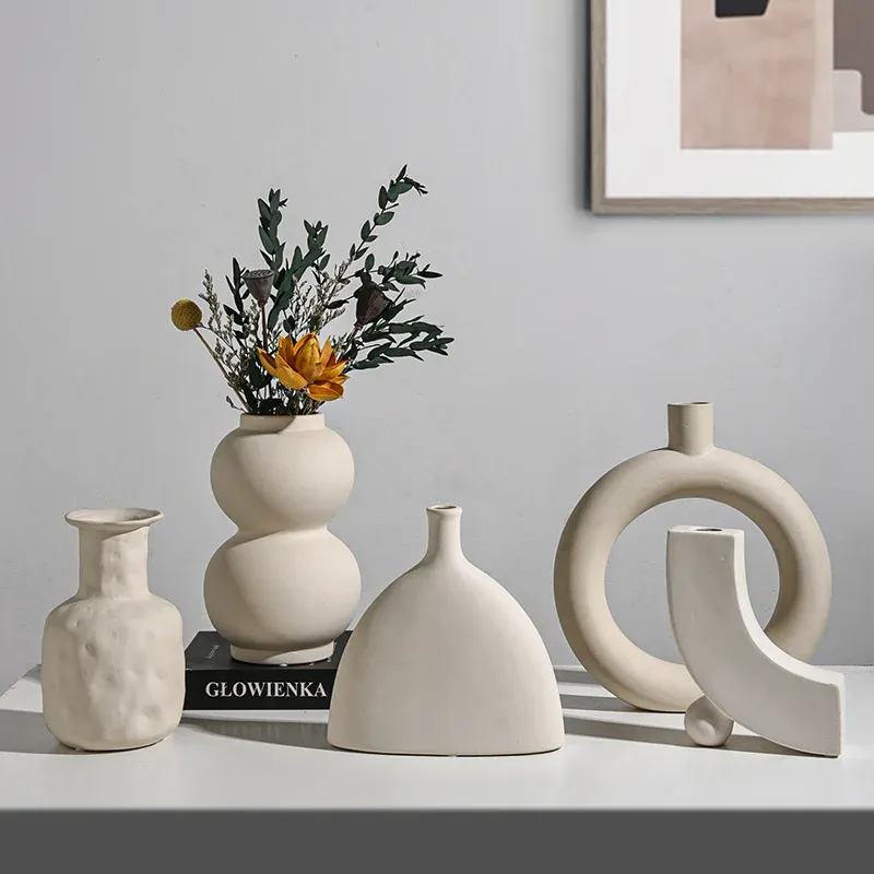 Wazony ceramiczny wystrój domu nowoczesny wazon kwiatowy wazony ceramiczne do kwiatów sypialnia do dekoracji salonu