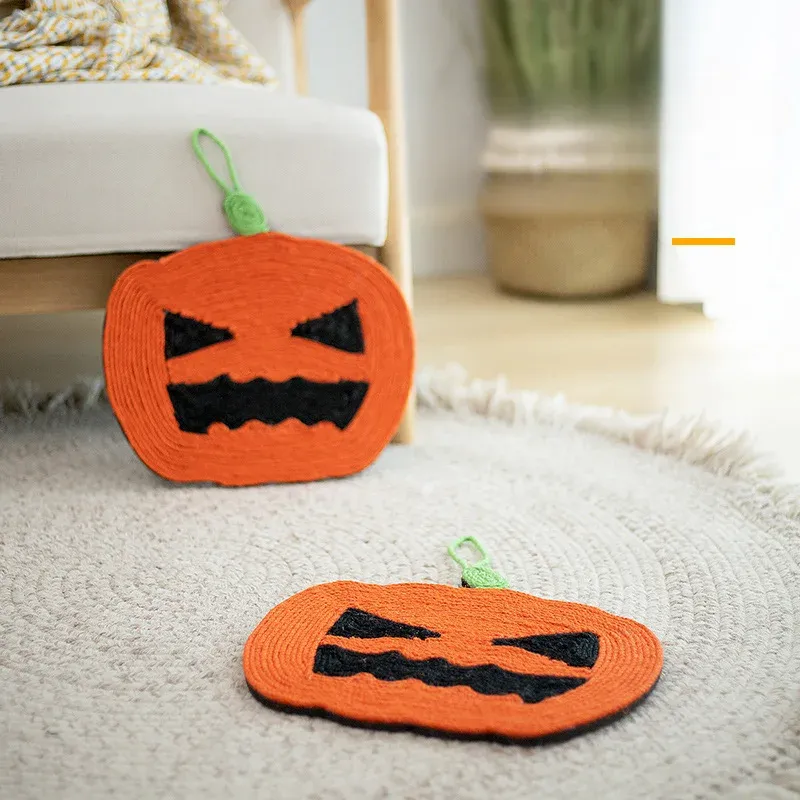 Scratchers Christmas Pumpkin Cat Scratching Board Sisal Rope Kitten Scratch Pad Mat Indoor Grinding Claws Toys Furniture Protection