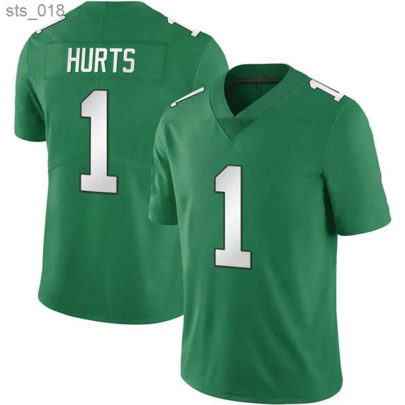 Футболки для фанатов Hurts Stitched Kelce Brown Brian Dawkins Randall Cunningham Haason Reddick женские зеленые blacH240313