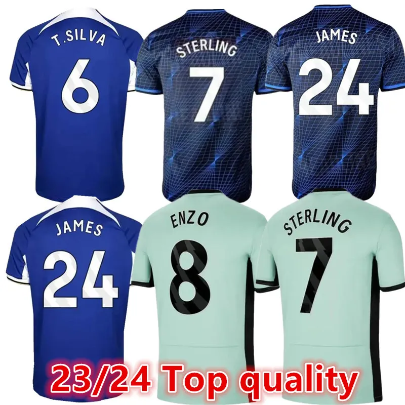 2023 2024 CFC Chelse maglie da calcio MUDRYK Enzo JAMES STERLING Nkunku DISASI maglia da calcio Mens 23 24 25 Chelse una camicia Maillot Foot camisetas futbol