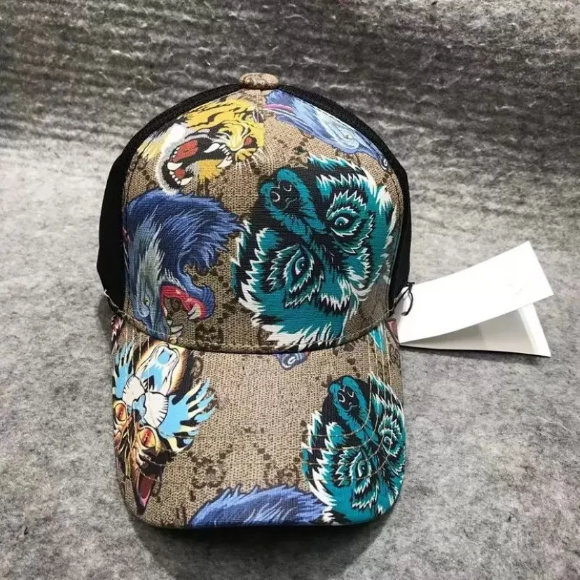 Design Tiger Animal Hat Hafted Snake Męska marka męskiej i damskiej czapki baseballowej Regulowane sporty golfowe Summer 2313