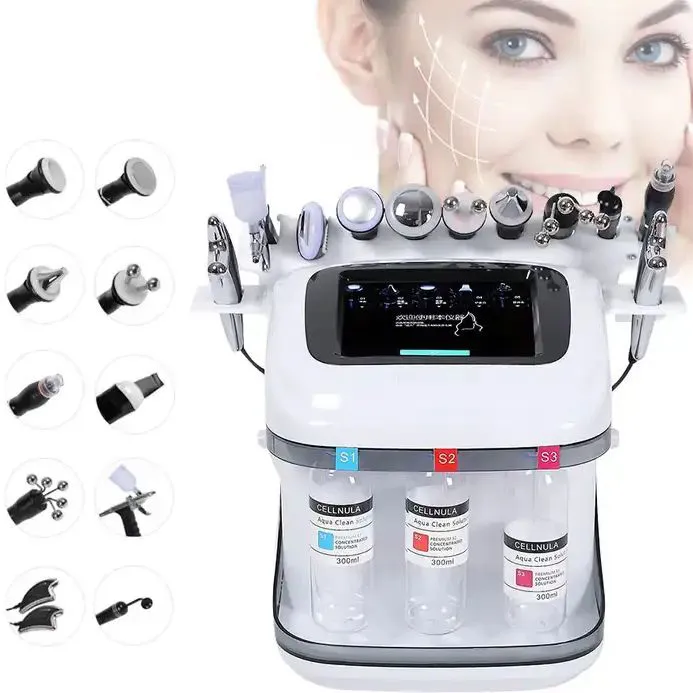 10 IN 1 Hydra Dermabrasion Skin Care H2O2 Facial Machine Hydra Oxygen Facial Machine