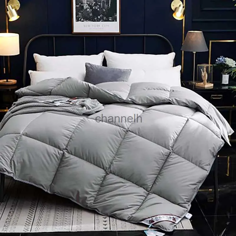 Set di trapunte Pane Morbido piumino d'oca Piumino Piumino Coperte autunnali invernali Letto di piume Trapunta trapuntata Coperta Singola Completa Doppia King Size YQ240313