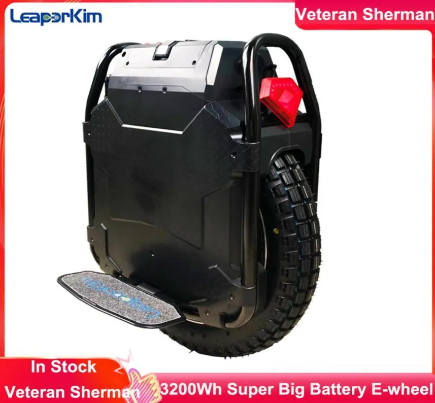 Leaperkim المخضرم Sherman Max Electric Unitycle 1008V 3600WH طاقة المحرك 2800W على الطرق الوعرة 20 بوصة 50E بطارية eunicycle5347771