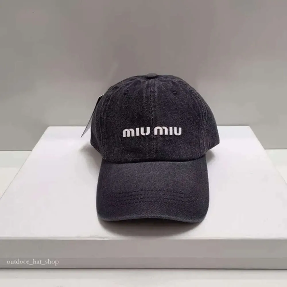 Baseball Caps Designer Hats Letter Baseball Cap Washing Denim Sunscreen Cap Mui Mui Hat 70