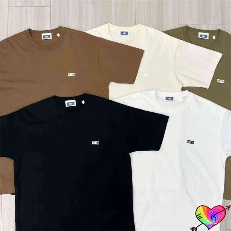 Cinq couleurs petit KITH Tee 2024ss hommes femmes été teinture KITH t-shirt haute qualité hauts boîte ajustement à manches courtes