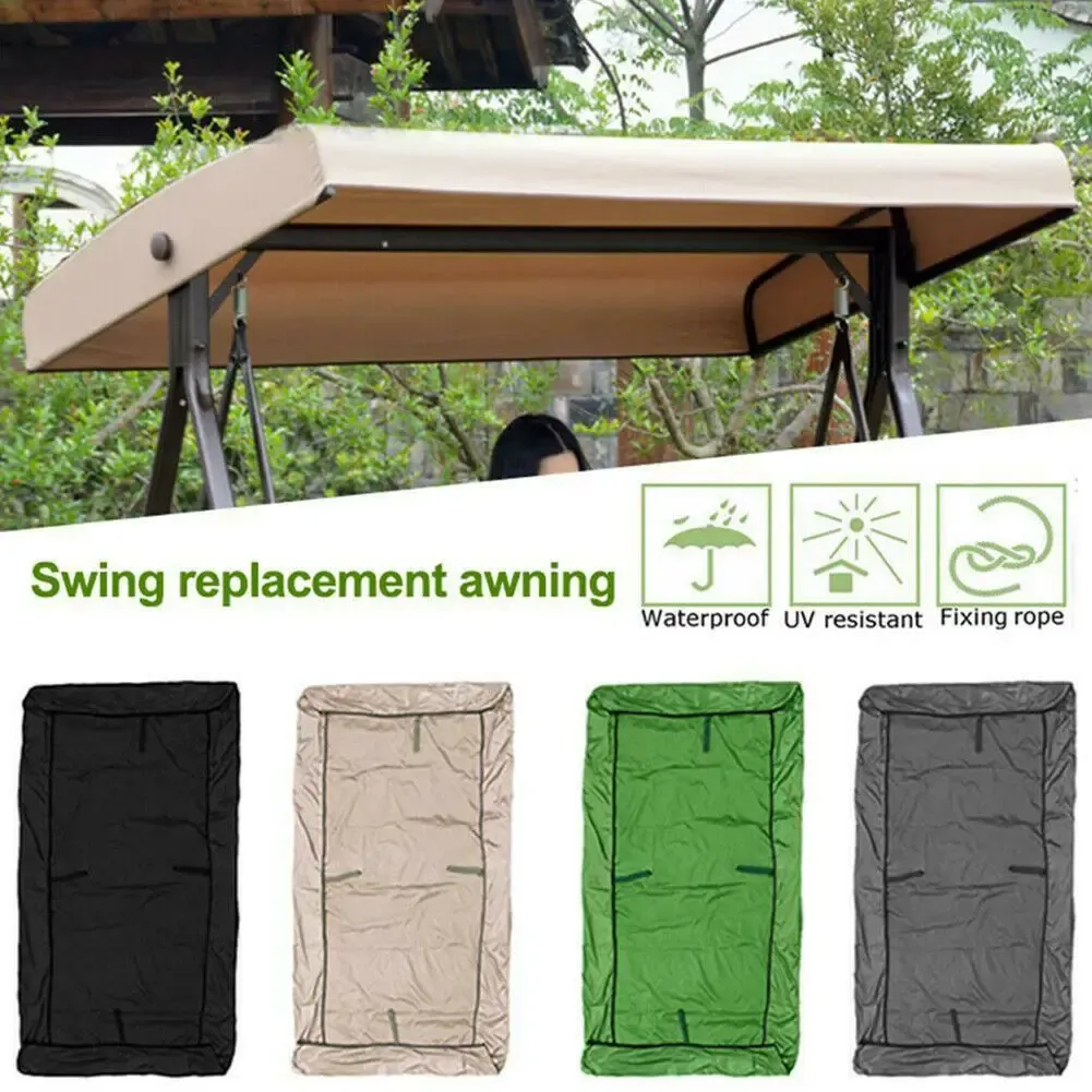 NETS 2 3 sittplatsersättning Canopy Awisning Swings Cover Garden Outdoor Swing Chair Hammock Canopy Summer Waterproof Canopy Swing Awising