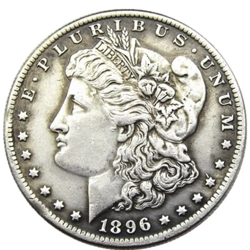 US 1896-P-O-S Morgan Dollar Cópia de moedas banhadas a prata metal artesanato fábrica de fabricação 239V