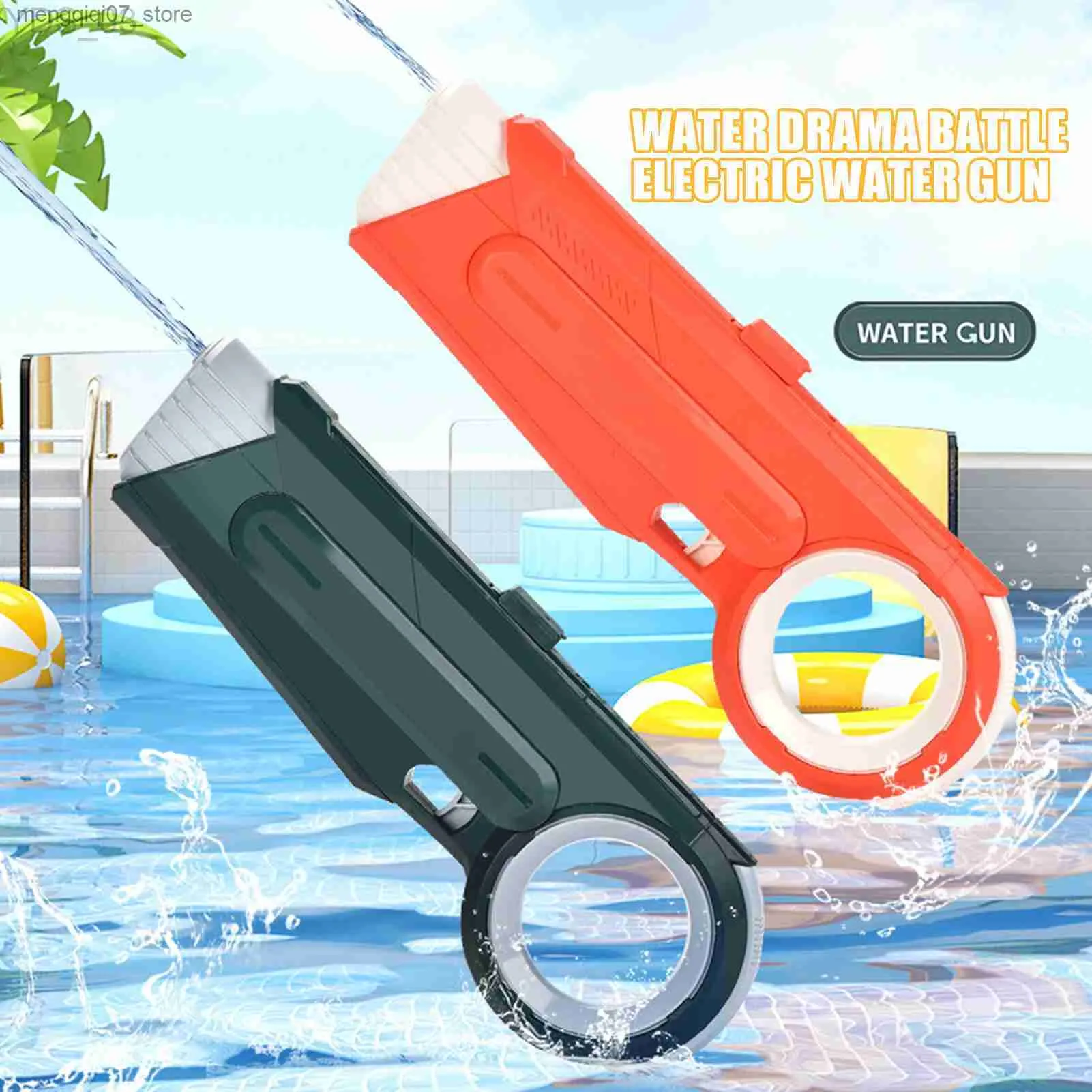 Giochi con la sabbia Divertimento in acqua Pistola Giocattoli Pistole ad acqua elettriche per bambini 700ml Piscina estiva Beach Party Blaster ad acqua per combattimenti in acqua all'aperto Gioca a giocattoli YQ240307 L240313