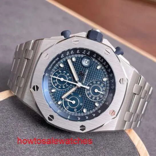 Montre passionnante Montre exclusive AP Royal Oak Offshore Series 26238ST Acier de précision Cadran bleu Mode Homme Loisirs Affaires Sports Machines Montre de temps