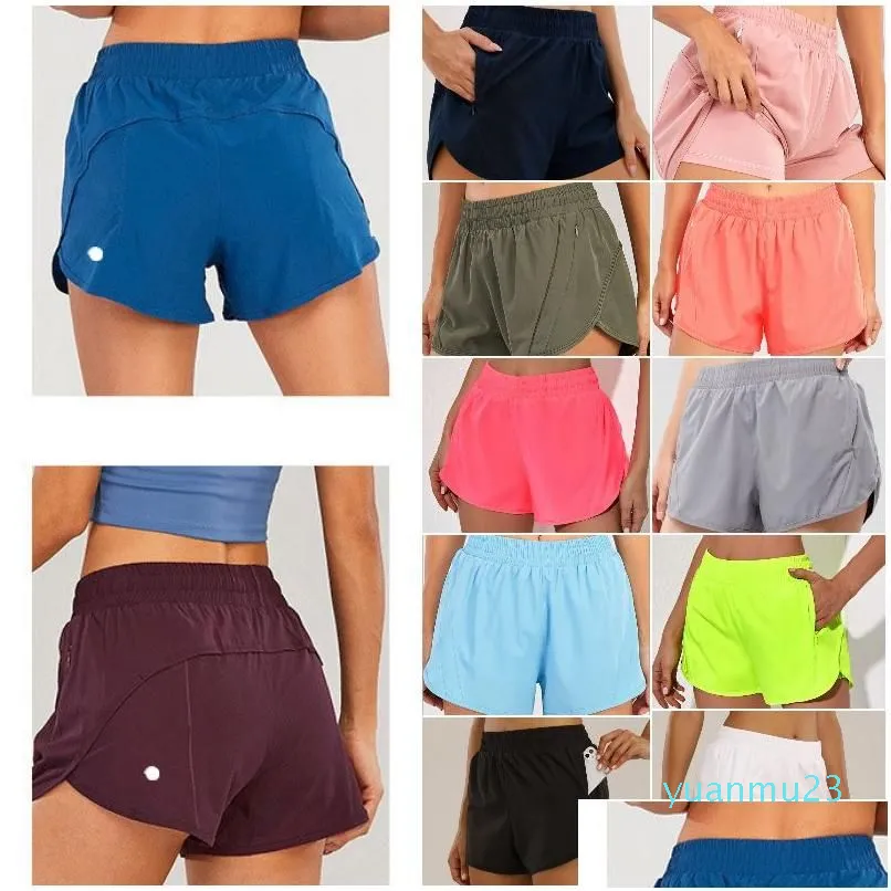 Completo da yoga Lu0160 Completi da donna Pantaloncini a vita alta Esercizio corto Abbigliamento fitness Ragazze che corrono Elastico Adt Abbigliamento sportivo Previeni il guardaroba