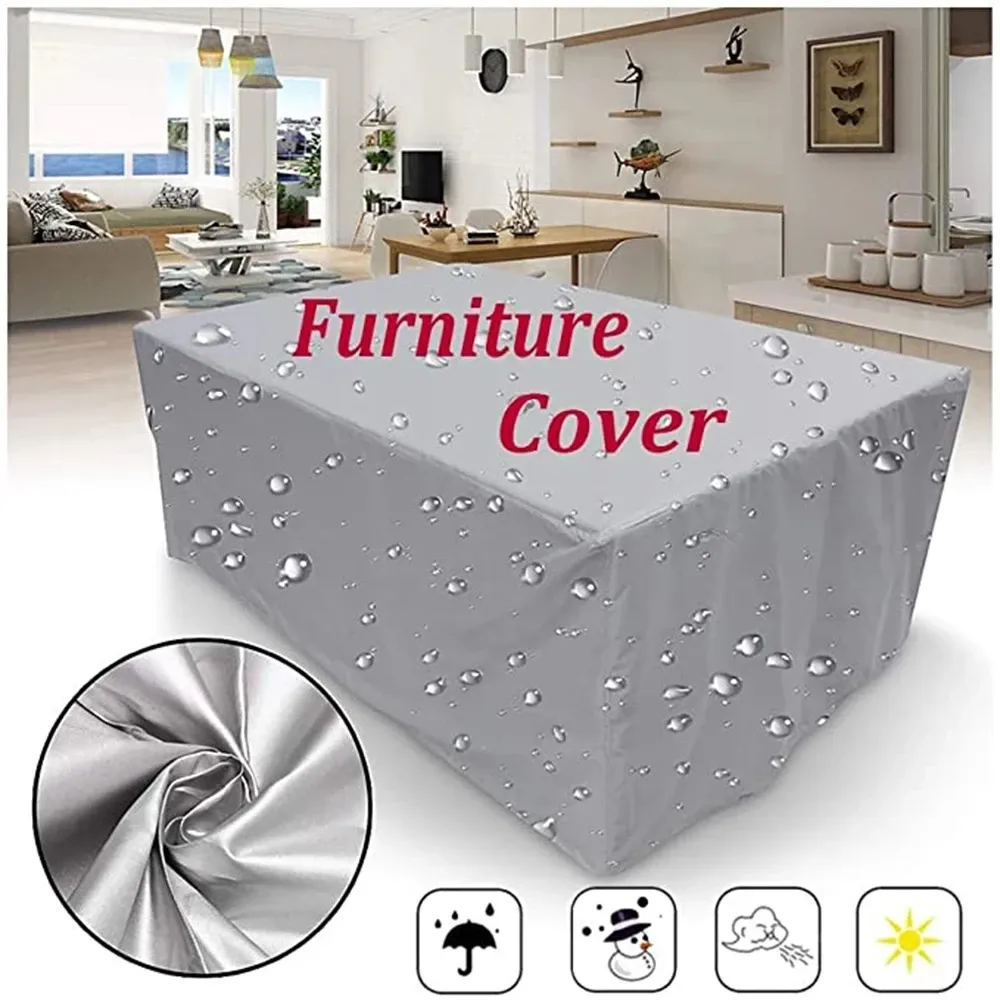 Filets couverture imperméable pour terrasse, housse anti-poussière pour meubles de jardin d'extérieur, housse de chaise, de pluie et de neige, pour canapé, Table et chaise