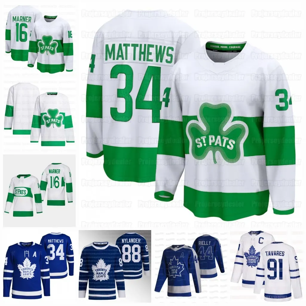 koop Tyler Bertuzzi 2024 St. Pats Patricks Day Maple Leafs Jersey Auston Matthews Mitchell Marner Max Domi John Tavares Toronto Ryan Reaves John Klingberg Toronto