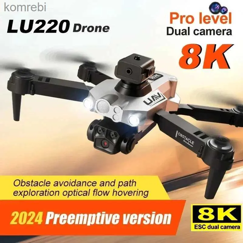 Drones New LU200 Drone 8K GPS Professional RC Plane Photography Optical Flow Obstacle Avoidance Quadcopter for Adults Children 24313