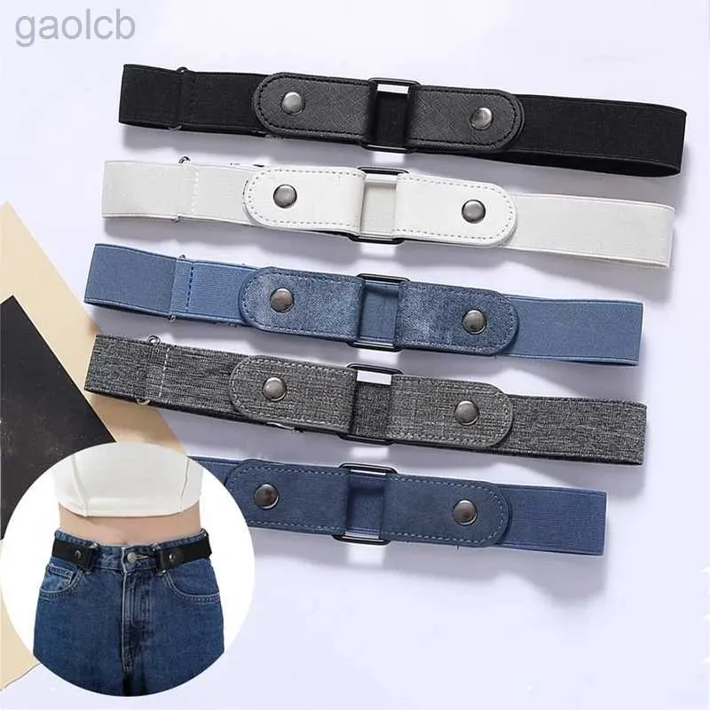 Ceintures Ceinture élastique extensible réglable Ceinture Invisible Ceintures sans boucle Femmes Hommes Jean Pantalon Boucle ldd240313