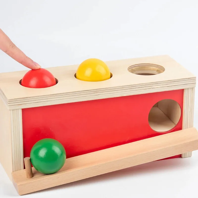 Montessori Baby Toy Wooden Coin Box Box Game Game Learning Early Education Preschool Training Insegnamento per bambini Aids Giocattoli 240307