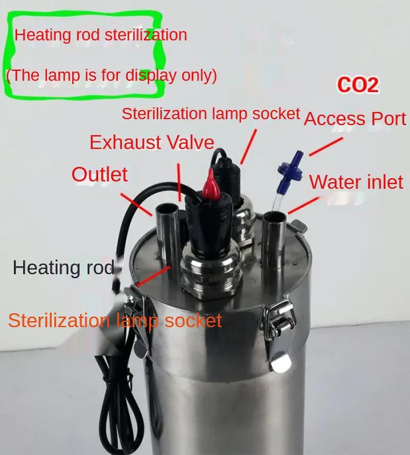 Equipment Fish Tank CO2 Bubble Diffuser Atomizer Exteranl Bucket Atomizer Bubble Diffuser CO2 for Planted Aquariums Fish Tanks