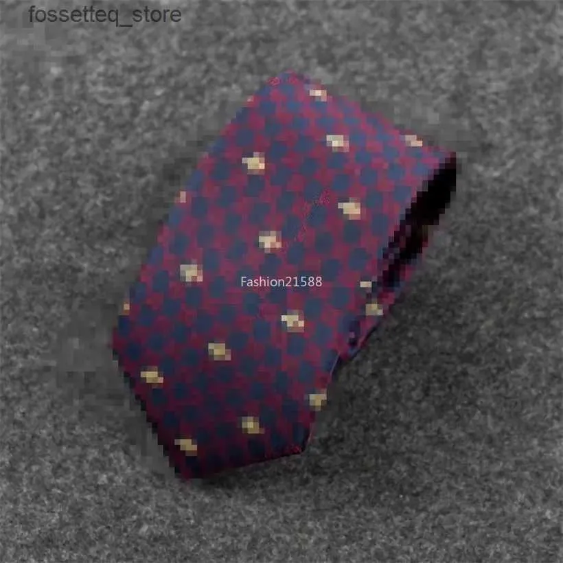 Neck Ties 2023 Tie Designer Silk % Men Necktie Jacquard Classic Woven Handmade for Wedding Business NeckTies Original Box gs225 ties neck tie black mens L240313