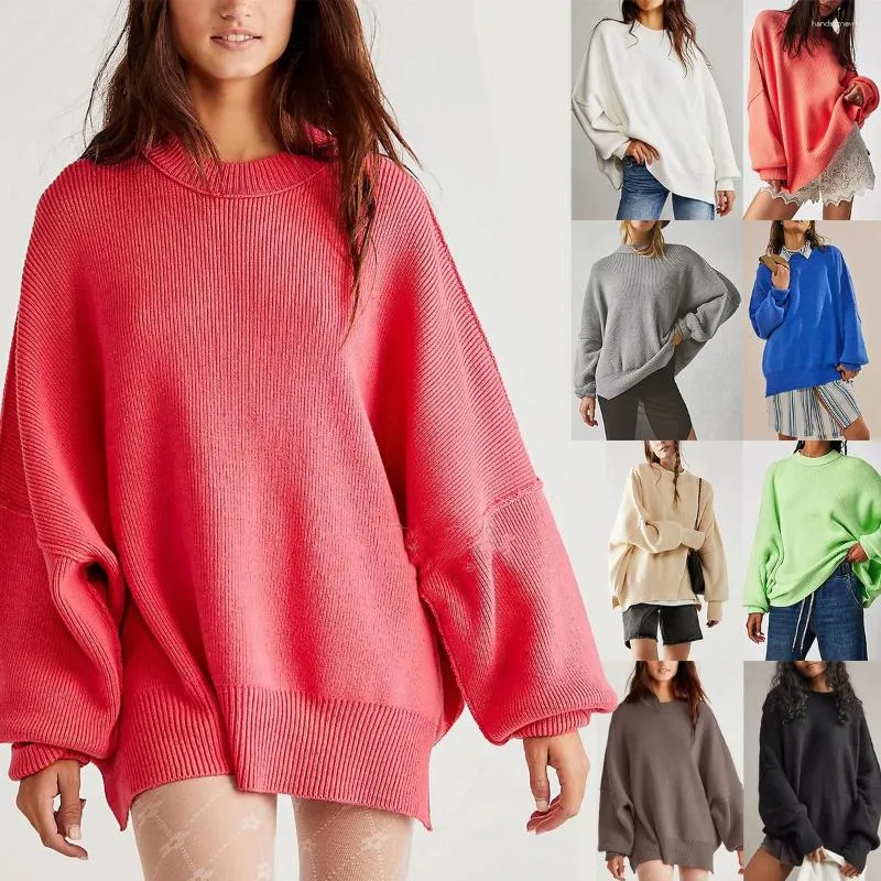 Maglioni da donna lavorati a maglia pullover oversize moda donna maglione invernale allentato maglione da donna stile college coreano solido