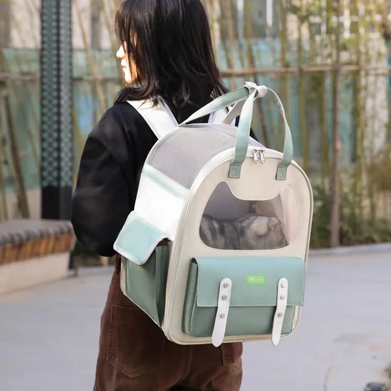 Pet Cat Bag Cat Backpack Breathable Portable For Cats Small Dogs Carrying Pet Supplies Outdoor Travel Backpack 240307