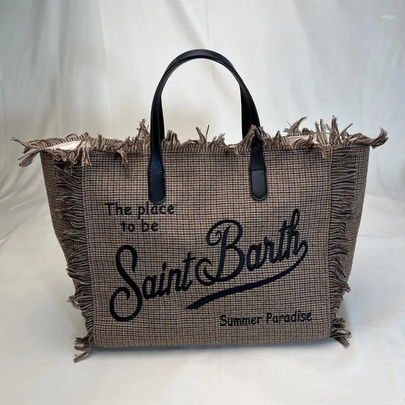 Sacs à bandoulière de luxe européen et américain 2024 laine mélangée pour femmes, sac simple à carreaux de mille oiseaux, sac à main de voyage de loisirs