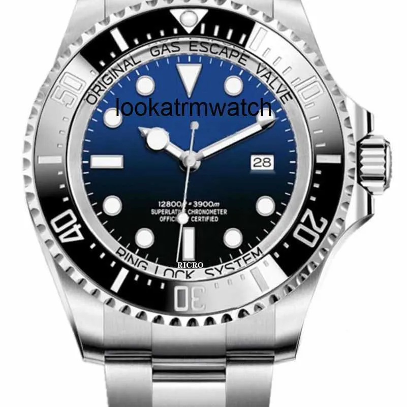 Relógio masculino rlx clean fatory relógio master moldura de cerâmica profunda cristal de aço inoxidável com fecho deslizante mecânico