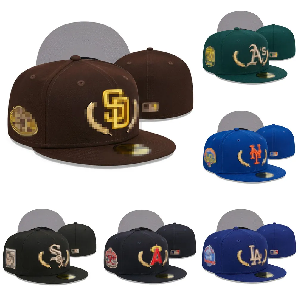 Chaps ajustés de créateurs adultes Baseball Snapbacks Fit Plat Hat Broderie Design Caps Stitch Flowers New Era Cap Méxin Mélange 7-8