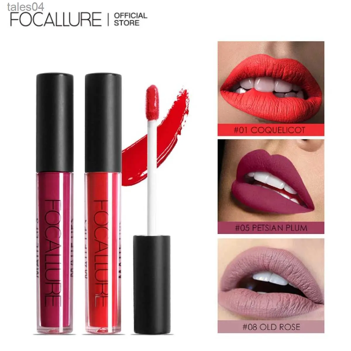 Rouge à lèvres FOCALLURE 35 couleurs mat liquide rouge à lèvres imperméable longue durée léger brillant à lèvres lèvres glaçure lèvres teinte maquillage cosmétiques 240313