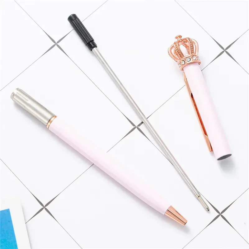 Fashion Metal Crown Ballpoint Pen Interesting Ball Ballpoint Pens School Stationery School Office Supplies