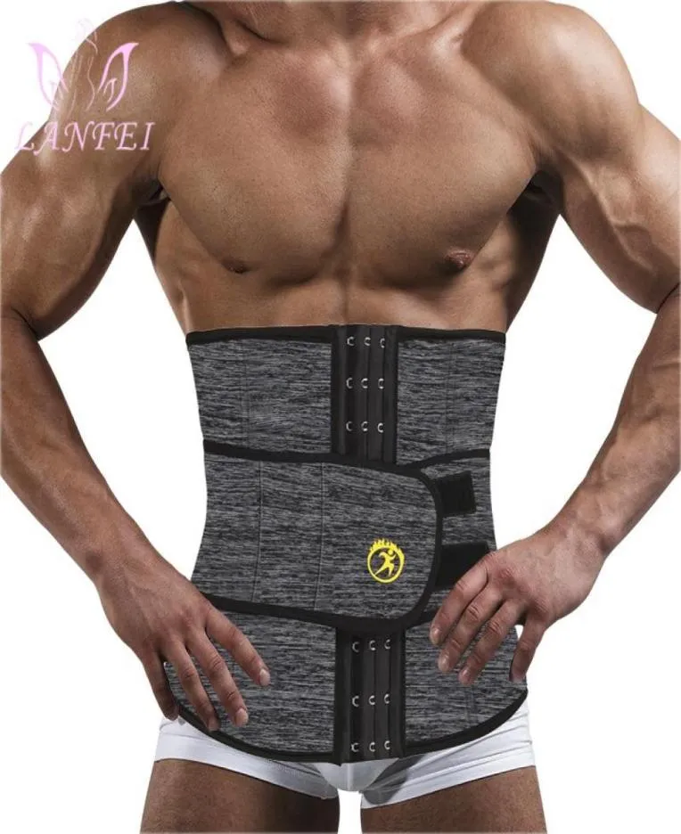 Herren Thermo Neopren Body Shaper Taille Trainer Gürtel Abnehmen Korsett Taille Unterstützung Schweiß Unterwäsche Strap Modellierung Shapers7418827