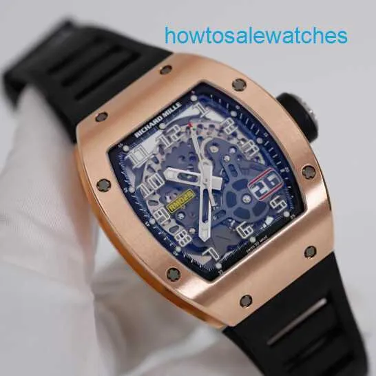 Montre RM montre de luxe montre suisse série Rm029 Rm029 montre en or Rose 18 carats pour hommes cadran creux machines automatiques