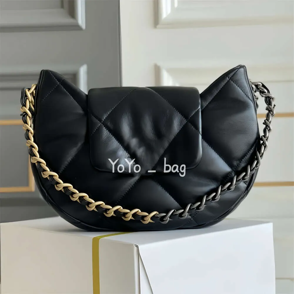 Designer saco emenda corrente mulher moda bolsa de luxo recém-lançado meia lua hobo axilas qualidade superior couro macio lazer ombro