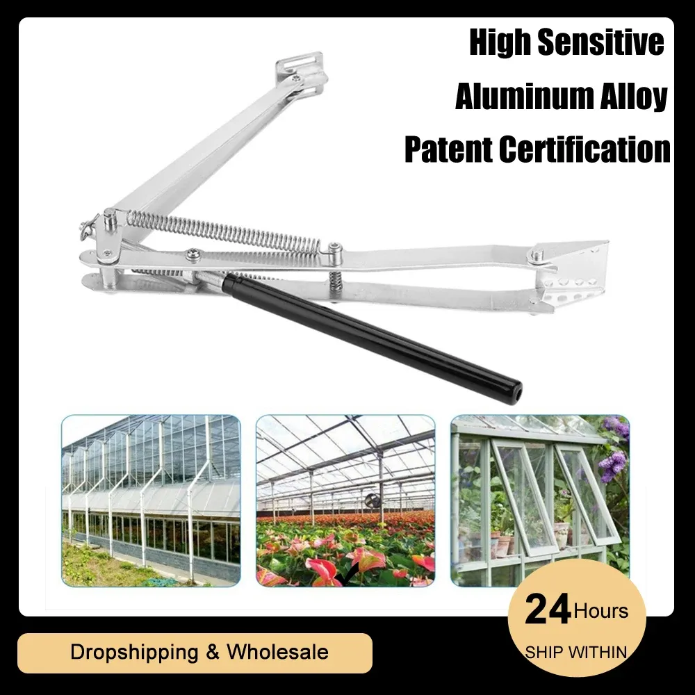 Greenhouses Automatic Greenhouse Window Opener Solar Heat Sensitive Auto Vent Opener Iron Single Double Spring Vent Agriculture Garden Tools