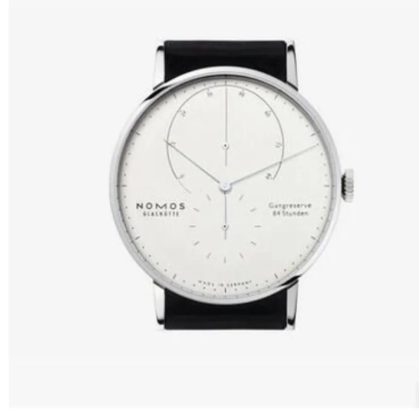 nomos Nouveau modèle Marque glashutte Gangreserve 84 stunden montre-bracelet automatique montre de mode pour hommes cadran blanc haut en cuir noir 310F