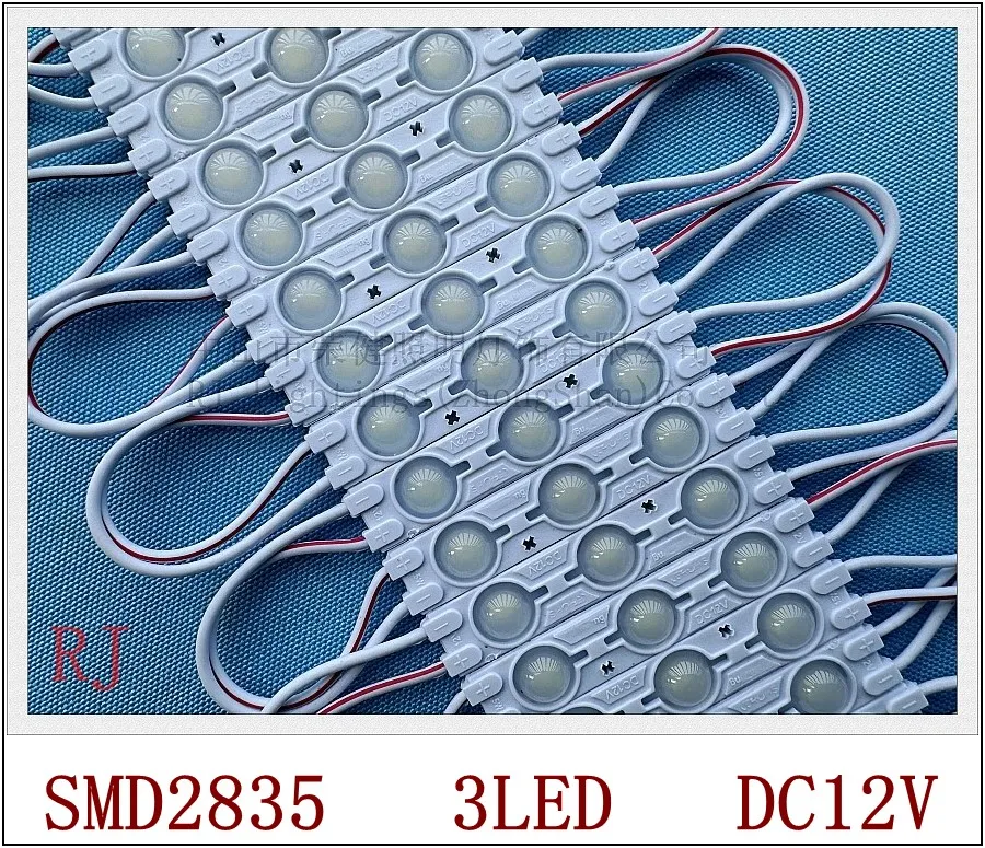 مصباح LED LED للحقن لرسالة قناة علامة DC12V 60 مم × 12 مم × 7 مم SMD 2835 3 LED Aluminium PCB 2 سنة ضمان CE ROHS