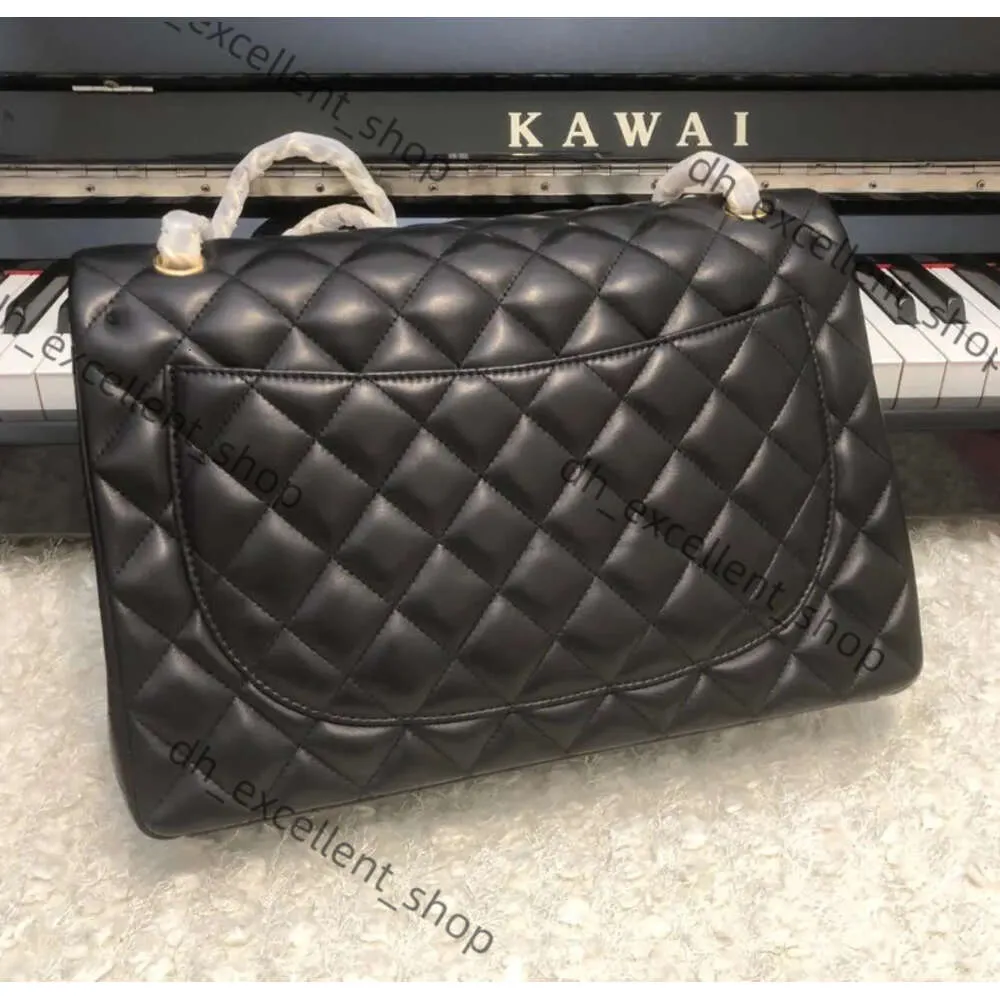 DHgate channells bag Designer bag Mirror quality Jumbo Double Flap Bag Luxury Real Leather Caviar Lambskin Classic All Black Purse Quilted Handbag Shoulde With Box 120 Bags Luggage Accessories