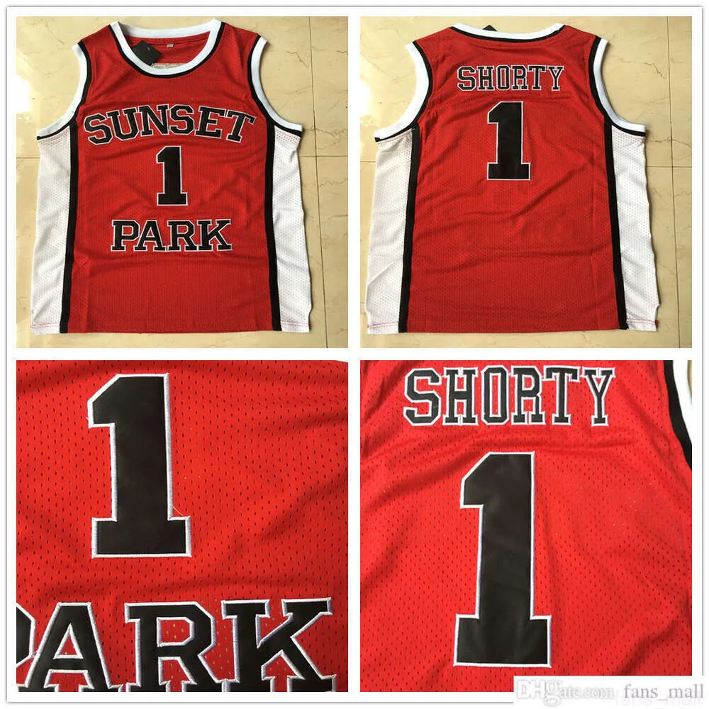 Stitched NCAA Basketball Jerseys College Fredo Starr Shorty #1 Sunset Park Movie Basketball Jerseys Red High School Stitched Shirts S-2XL