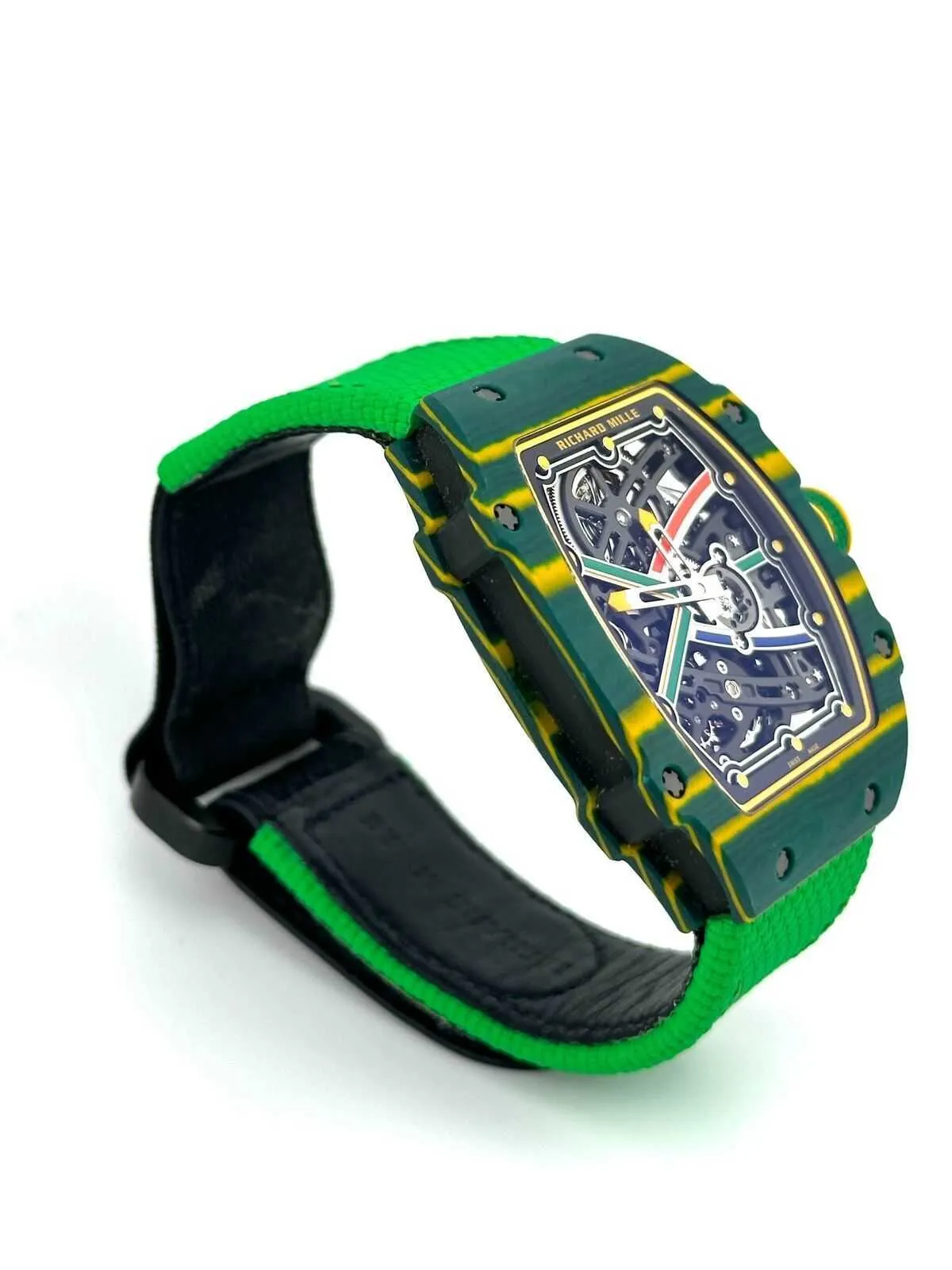 Relógios de pulso masculinos de luxo RM67-02 Extra Flat Skeleton Dial Relógio masculino de alta qualidade