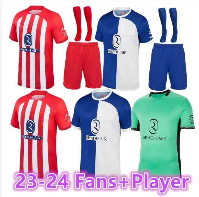 Camisas de futebol MEMPHIS 23 24 casa fora M. LLORENTE Correa camiseta camisas de futebol homens crianças GRIEZMANN R. CARRASCO DE PAUL Atlético MadridS 120º aniversário8899