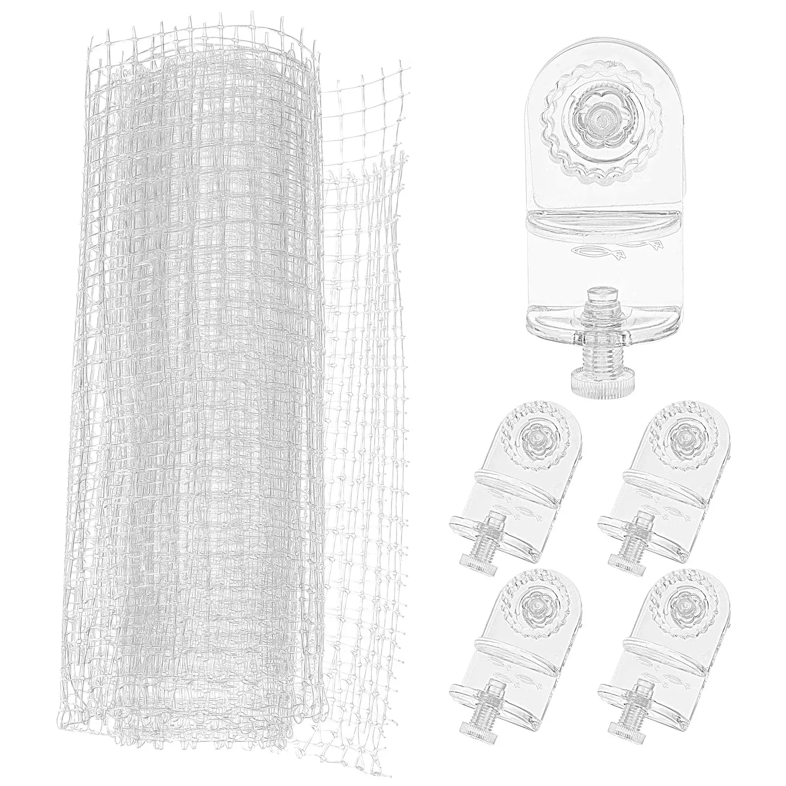 Outils Net Réservoir Maille Aquarium Filet Couverture Anti-Écran Anti-Évasion Saut Terrarium Couvercle Échappant Clair Top Pratique Gallon En Plastique